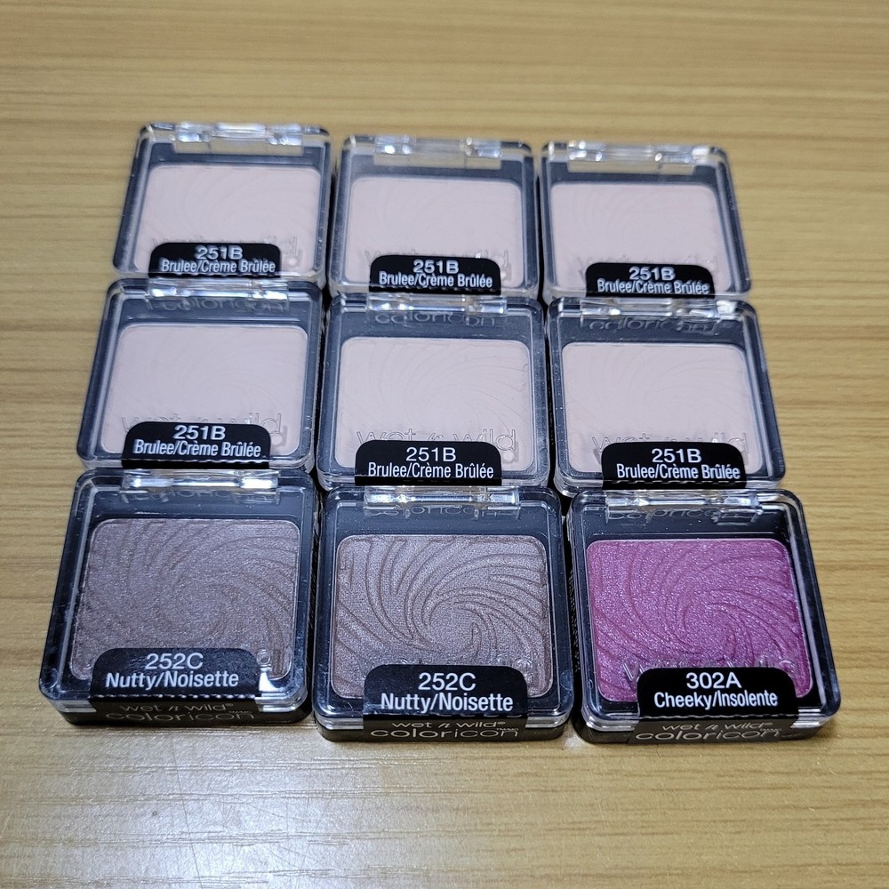 Wet n Wild Color Icon Eyeshadow Singles Lot 251B 252C 302A Lot of 9